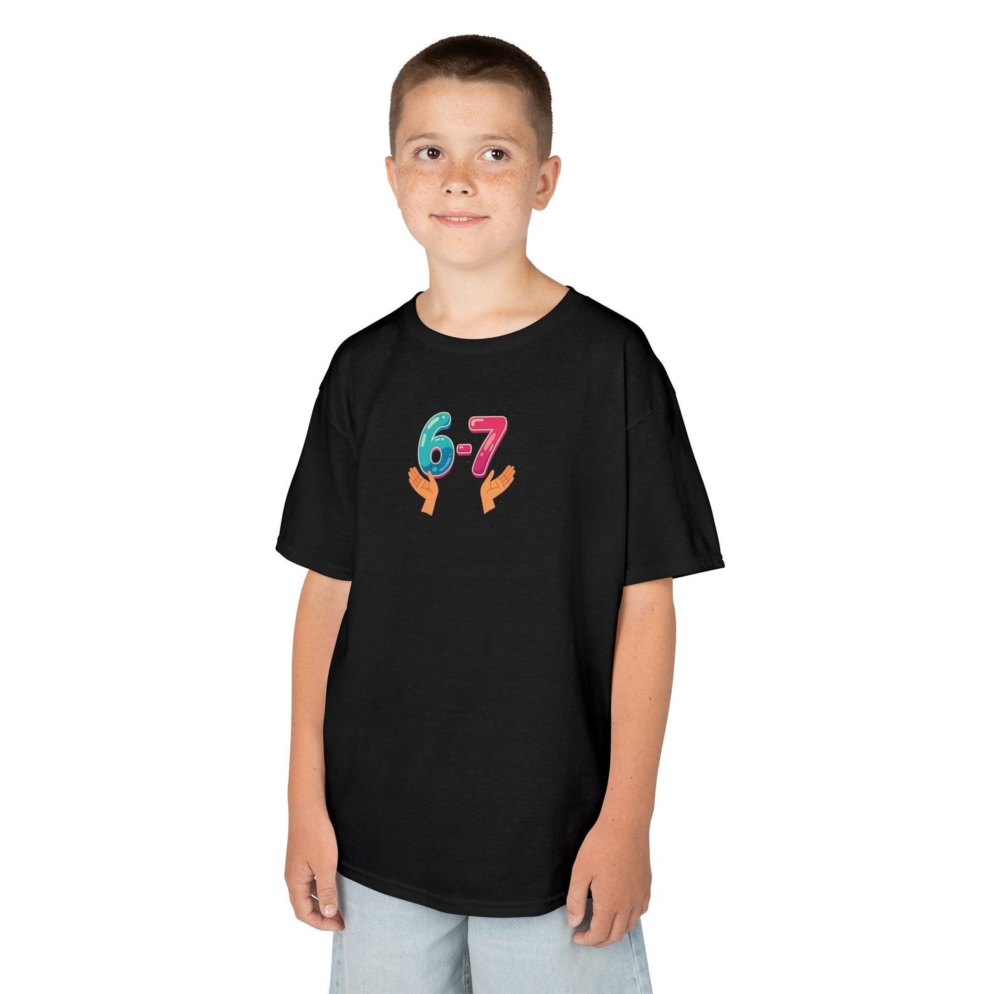 Gen Z: Kids Heavy Cotton Tee - Fun Crew 67 Design
