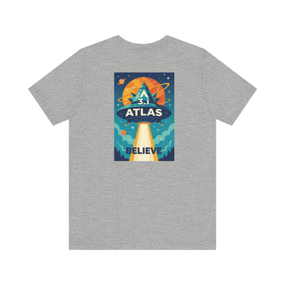 Alien Wear: Galaxy-Inspired Tee – 'Believe' Atlas Design