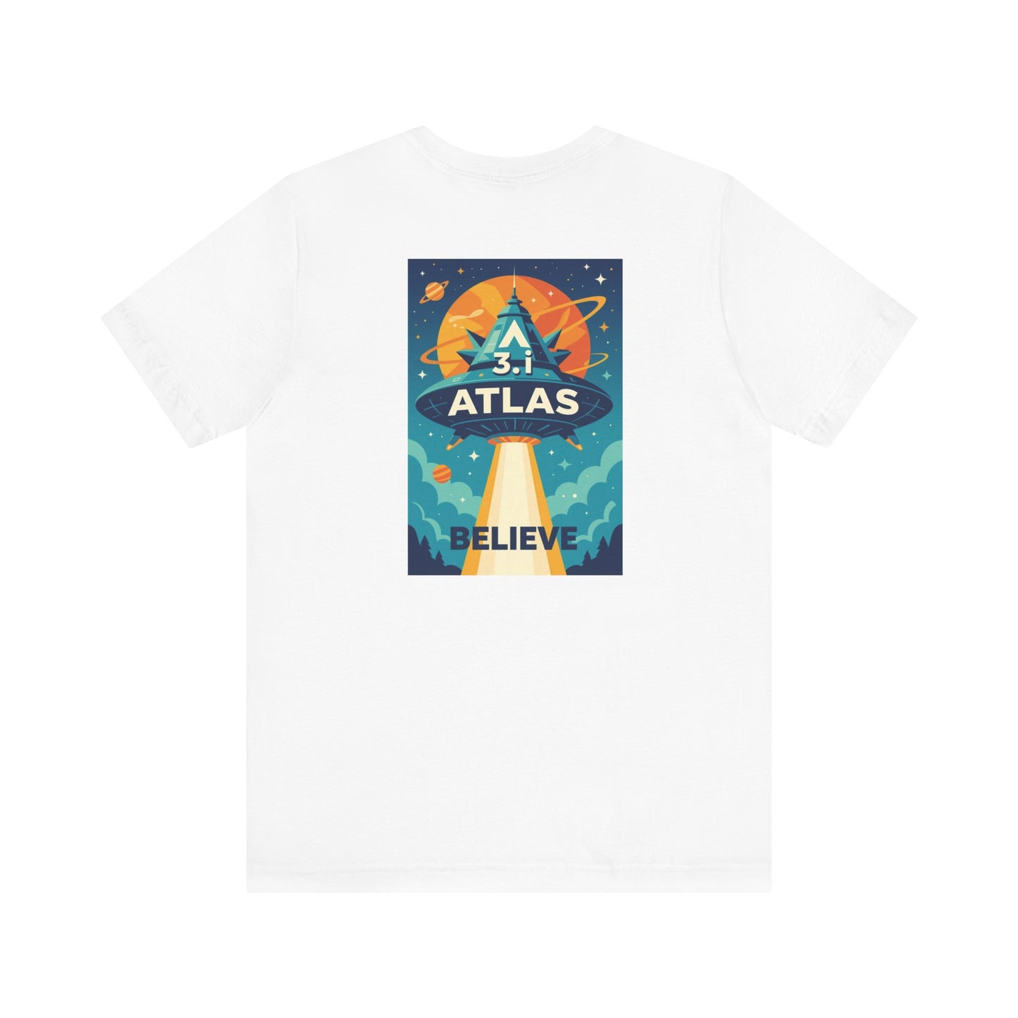 Alien Wear: Galaxy-Inspired Tee – 'Believe' Atlas Design