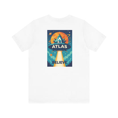 Alien Wear: Galaxy-Inspired Tee – 'Believe' Atlas Design