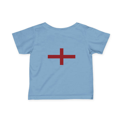 British Pride: Cute Infant Jersey Tee with Red Cross