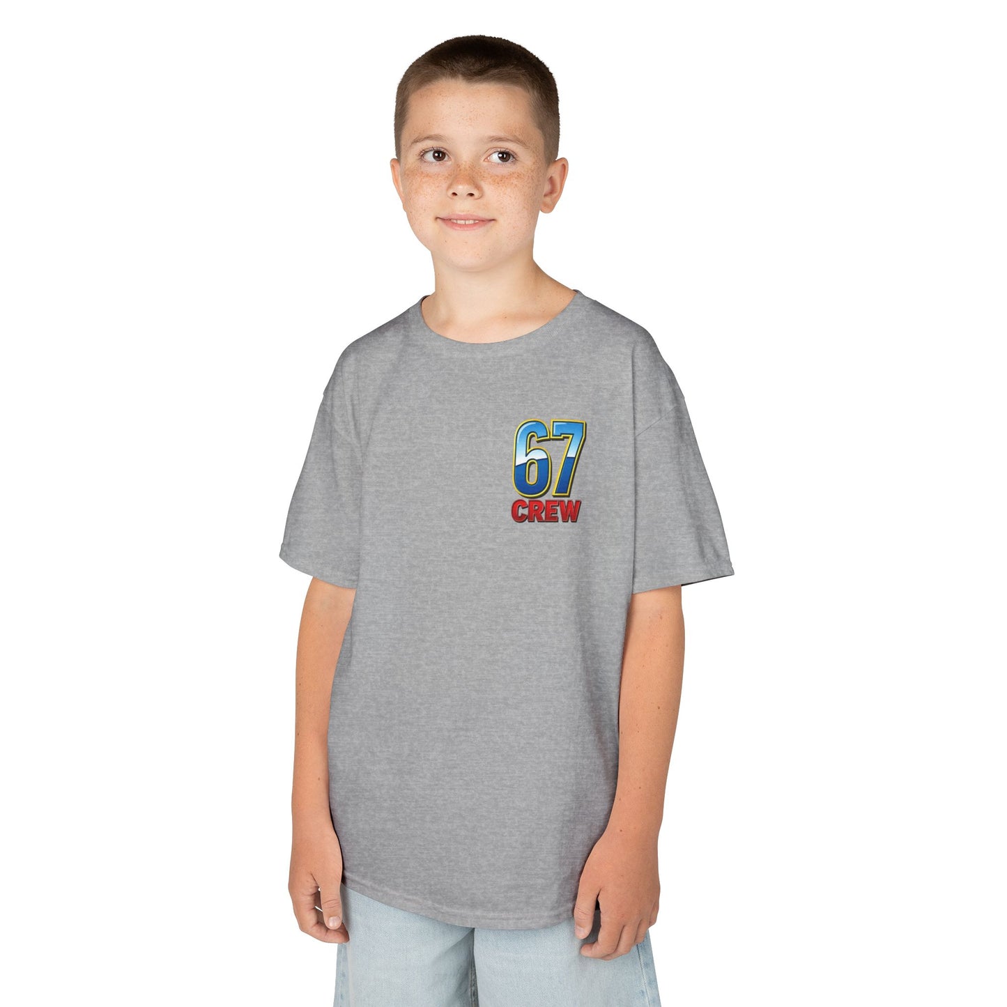 Gen Z: Kids Heavy Cotton Tee - Fun Crew 67 Design with hands