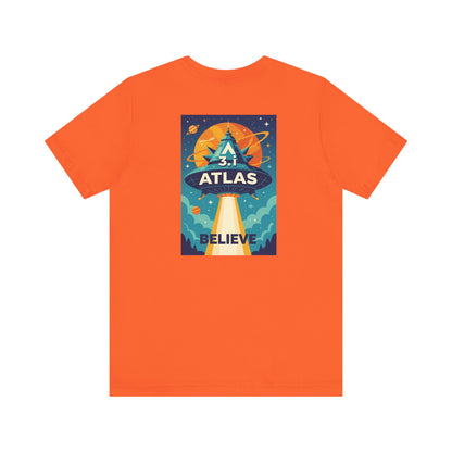 Alien Wear: Galaxy-Inspired Tee – 'Believe' Atlas Design
