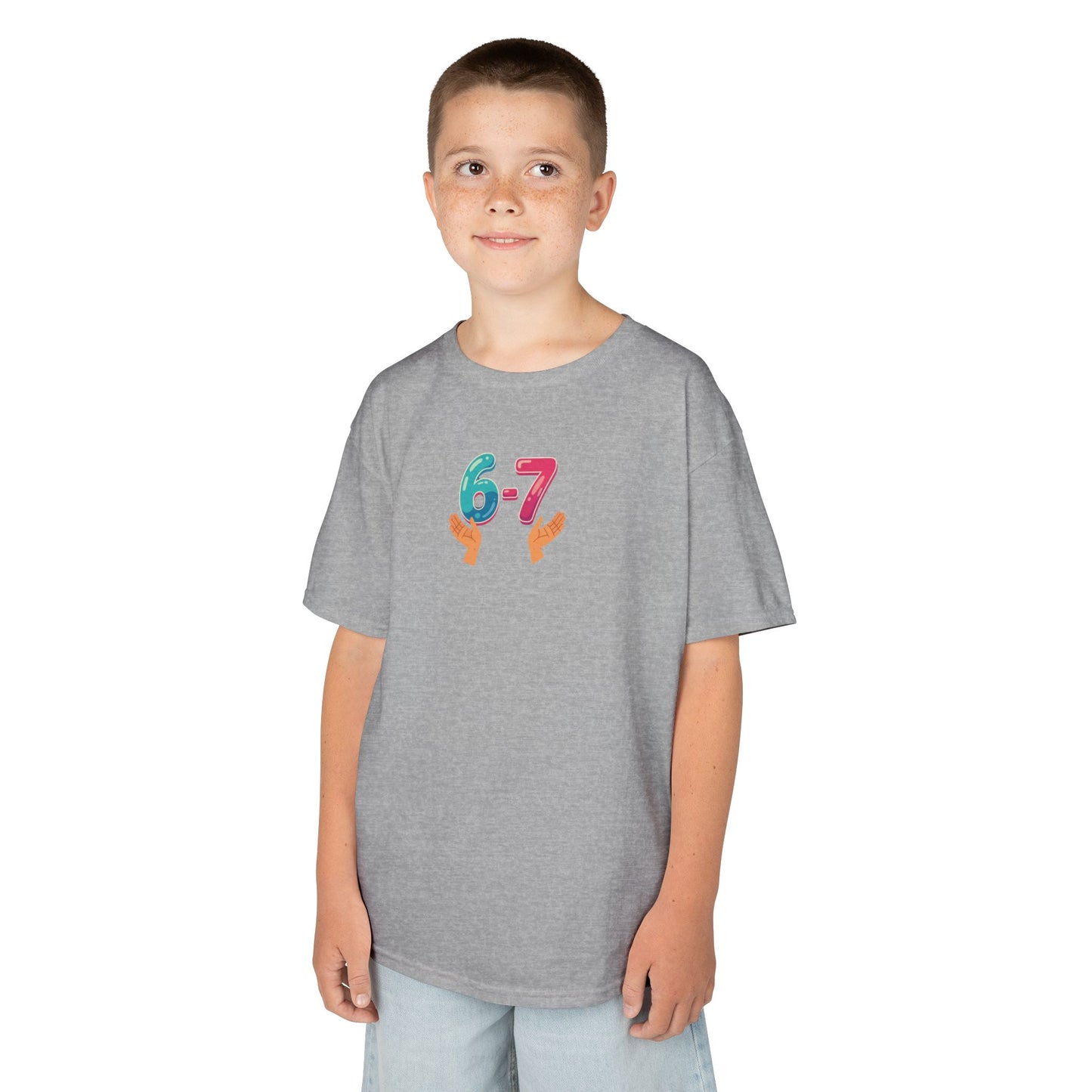 Gen Z: Kids Heavy Cotton Tee - Fun Crew 67 Design
