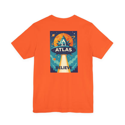 Alien Wear: Galaxy-Inspired Tee – 'Believe' Atlas Design